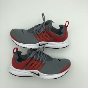 Nike Presto GS Gray /Red Shoes Size 6Y (Big Boy)